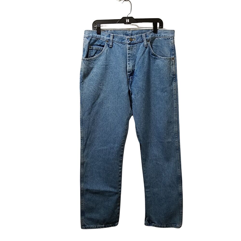 Wrangler Jeans Men’s 36x30 Blue Regular Fit Straight Leg Denim